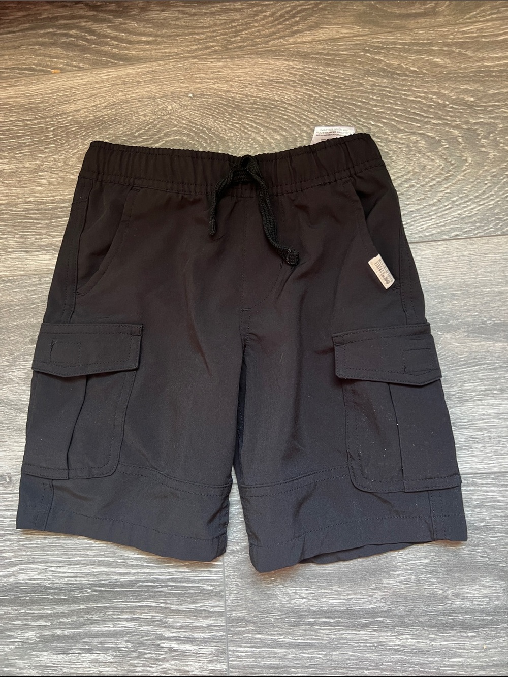 Weatherproof Black kids Cargo Shorts with Drawstring